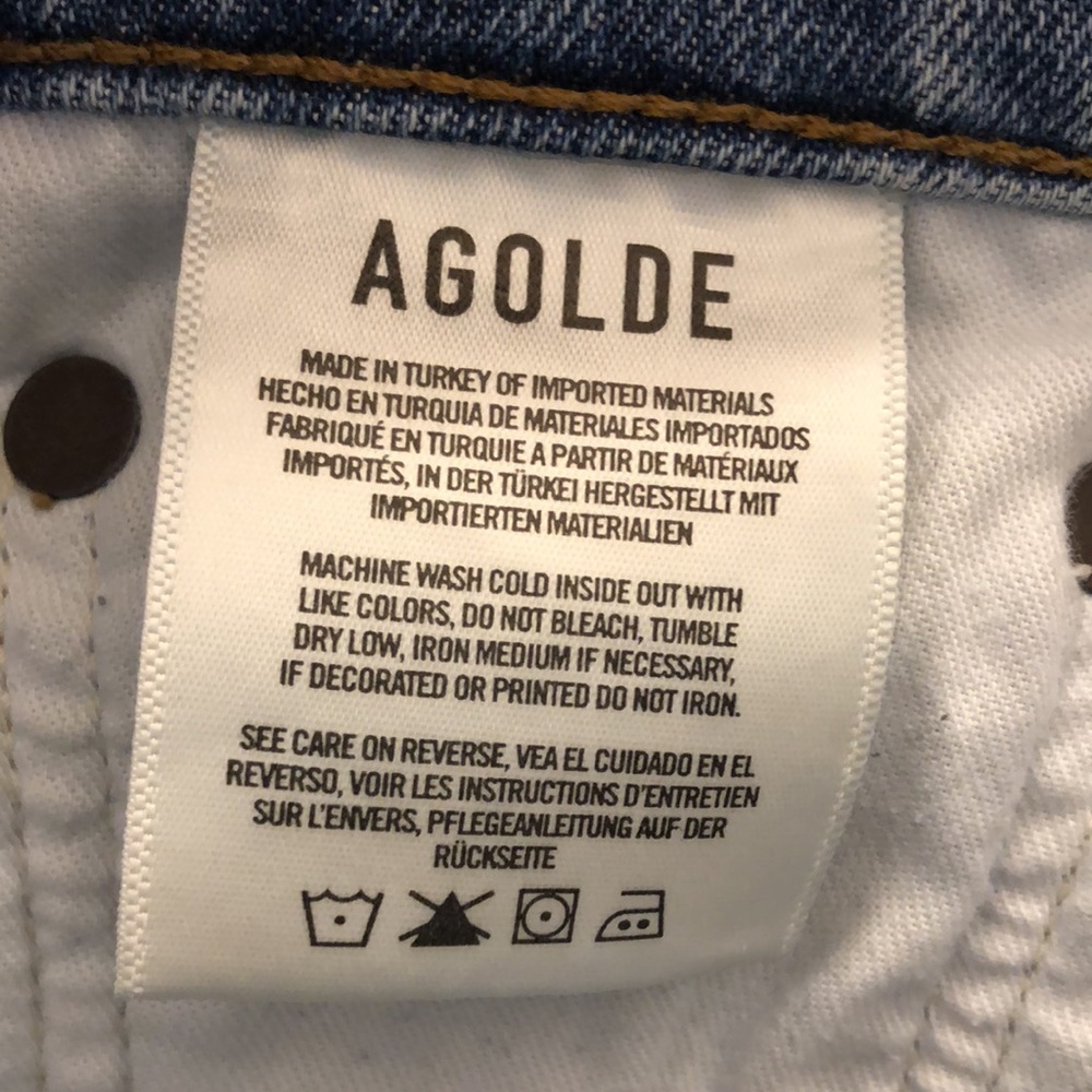 Agolde “Riley” High Rise Distressed Jeans, Size 27. - Picture 10 of 14